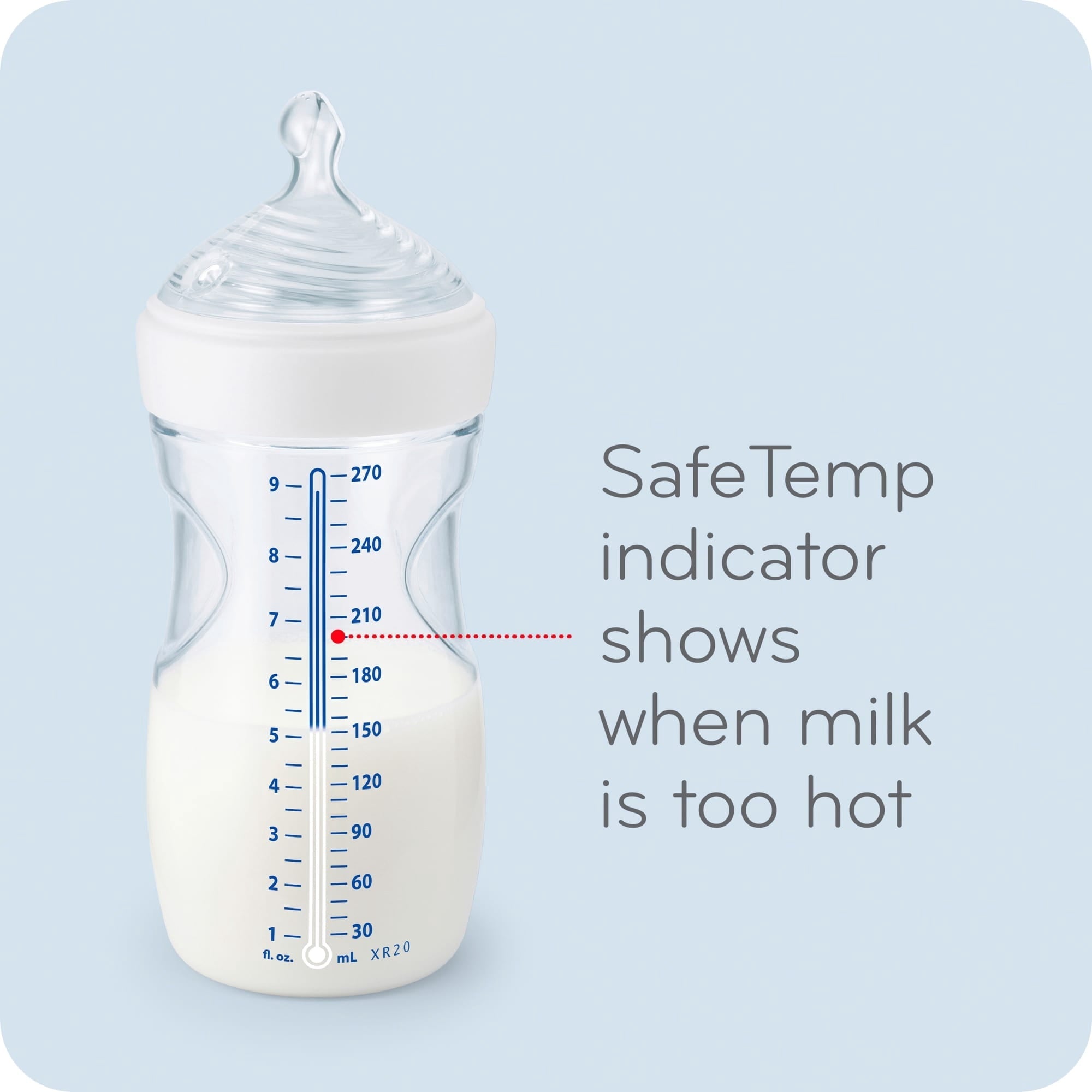 NUK Simply Natural Bottle with SafeTemp, 5 oz, 2 Pack, 0+ Months