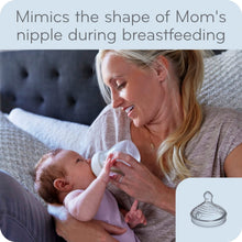 NUK Simply Natural baby bottle with nipple, breastfeeding feeding moment