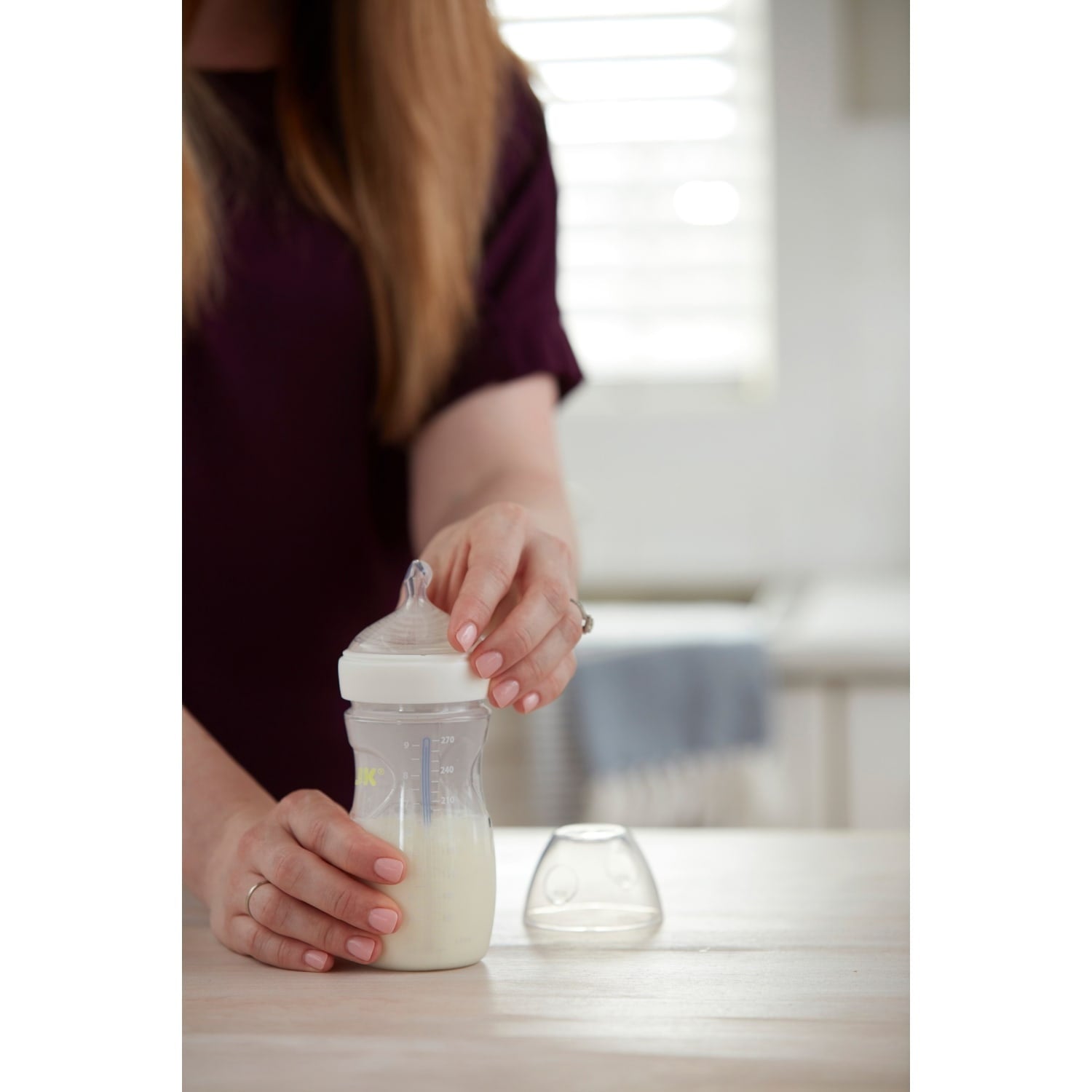 NUK Simply Natural Bottle with SafeTemp, 9 oz, 2 Pack, 1+ Months