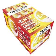 NZE Premium Energy Pouches, Lemon Cherry, 15 Pouches per Can, 6-Count