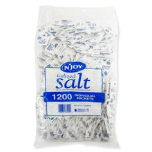 Iodized salt pouch with 1,200 individual salt packets