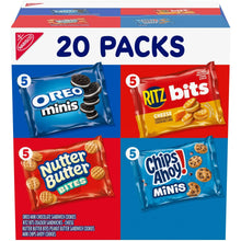 Snack variety pack box with Oreo mini, Ritz bits, Nutter Butter bites, Chips Ahoy minis