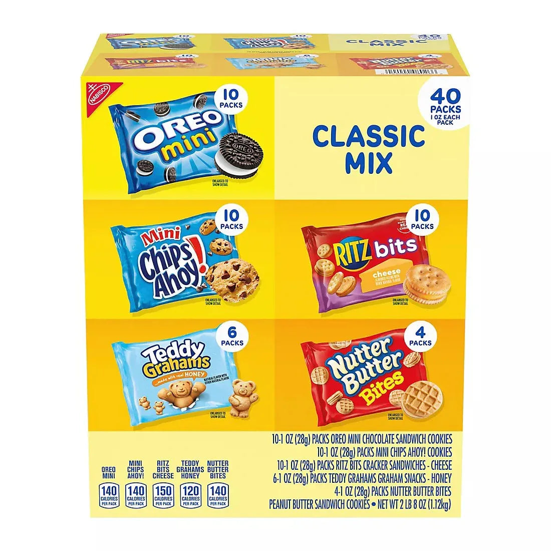 Nabisco Classic Mix Cookie & Cracker Variety Pack, 40 pk./1 oz. - USA MEGA SHOP