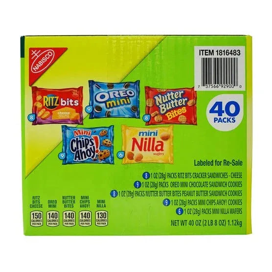 Nabisco Cookies & Crackers, Variety Pack, 1 oz, 40-count - USA MEGA SHOP