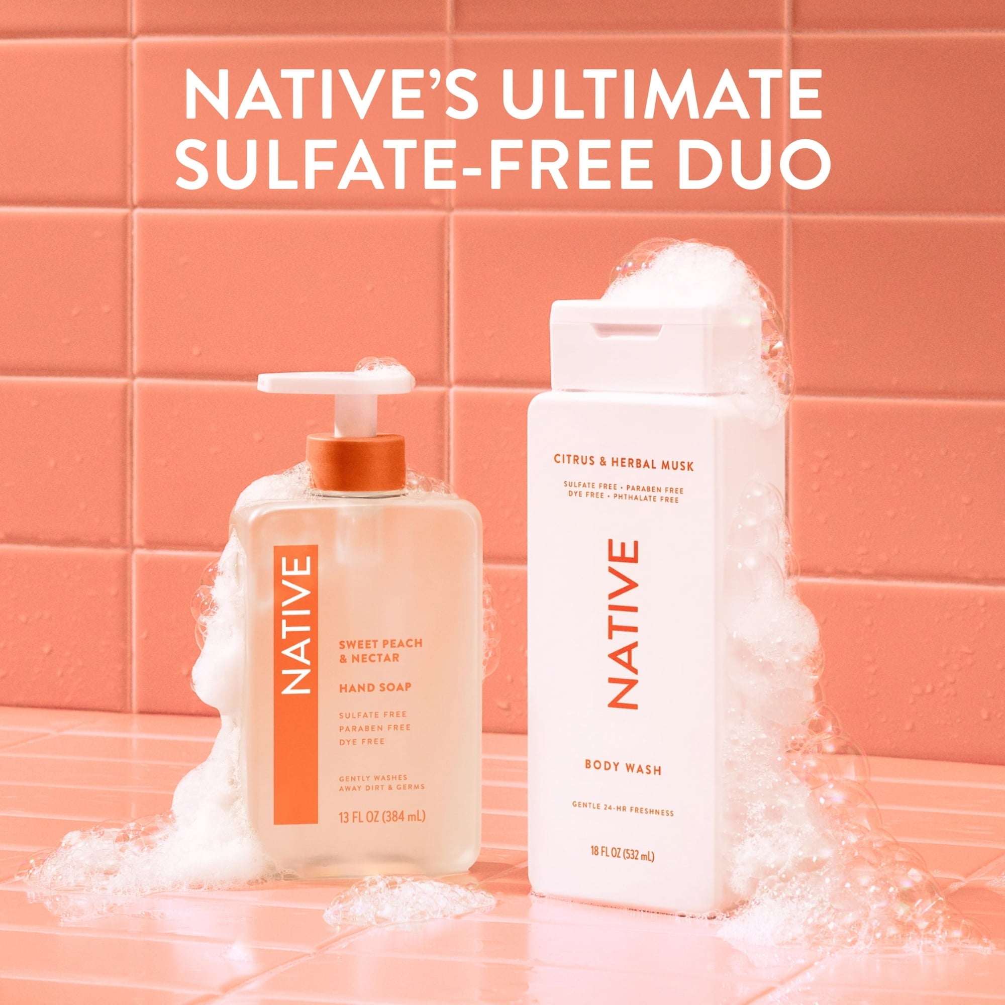Native Body Wash, Citrus & Herbal Musk, Sulfate Free, for Women & Men, 36 fl oz