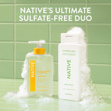 Native duo set with two body wash bottles, one Cucumber & Mint and one yellow