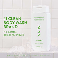 Native Body Wash, Cucumber & Mint, for Women & Men, 18 fl oz