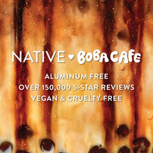 Native body wash with 'Aluminum Free' and 'Vegan & Cruelty Free' text