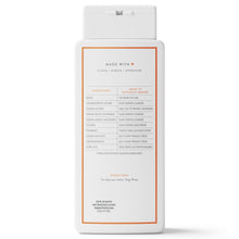 Native body wash bottle back label with ingredients and directions panel