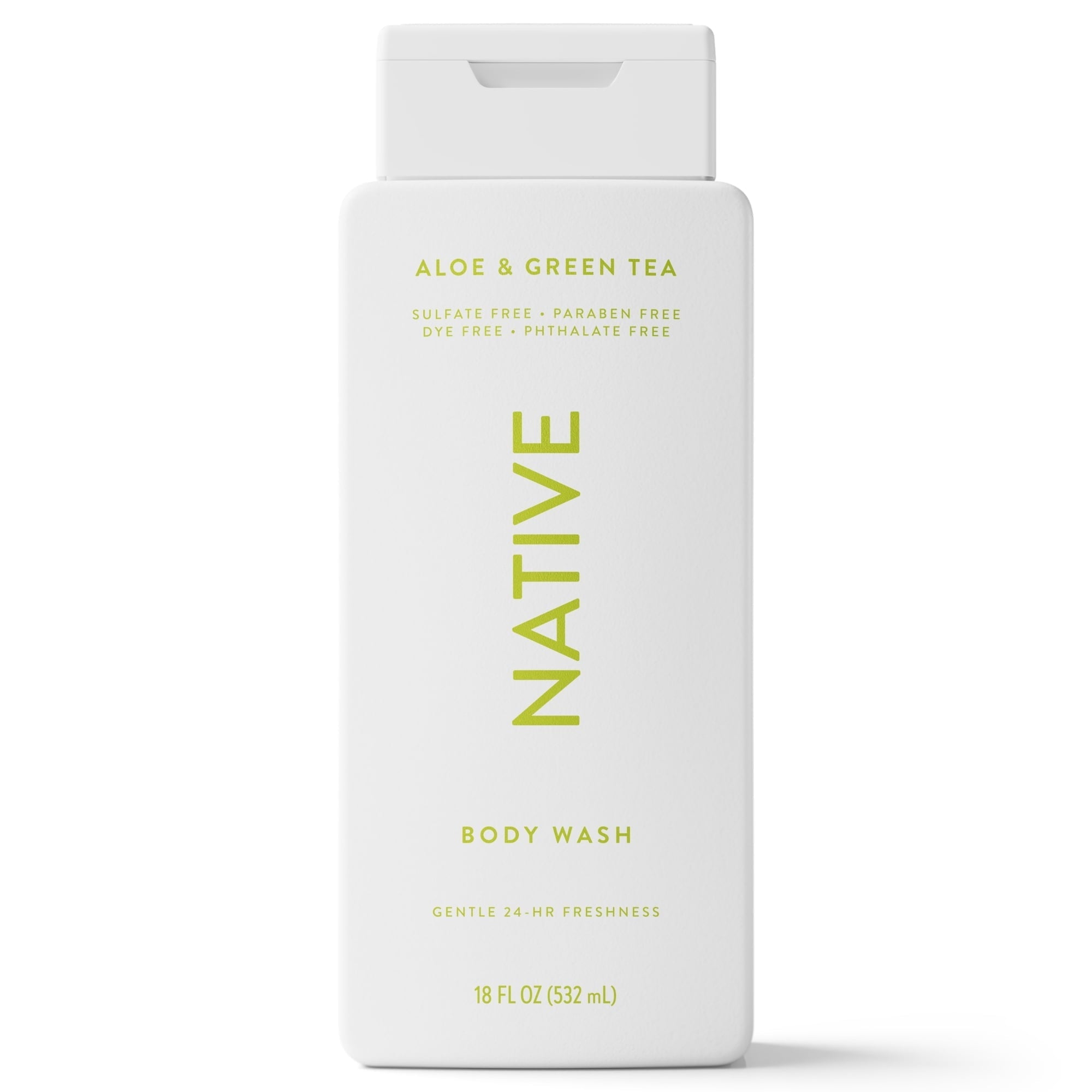 Native Body Wash, Aloe & Green Tea, Sulfate Free, for Women & Men, 18 fl oz