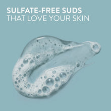 Foamy body wash suds with sulfate-free claim text