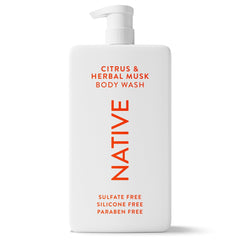 Native Body Wash, Citrus & Herbal Musk, Sulfate Free, for Women & Men, 36 fl oz