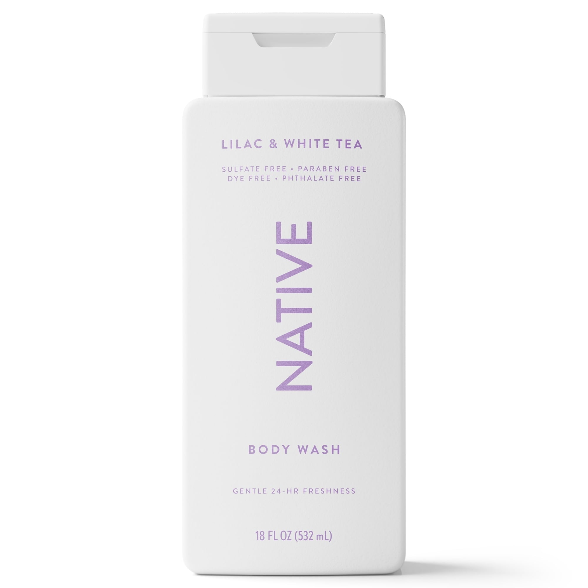 Native Body Wash, Lilac & White Tea, Sulfate Free, for Women & Men, 18 fl oz