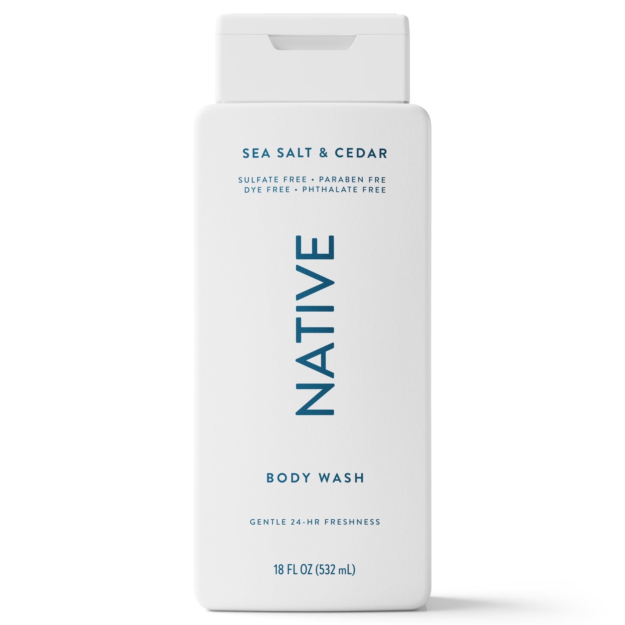 Native Body Wash, Sea Salt & Cedar, Sulfate Free, for Women & Men, 18 fl oz