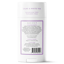 Native deodorant stick back label with ingredients, directions, and barcode.
