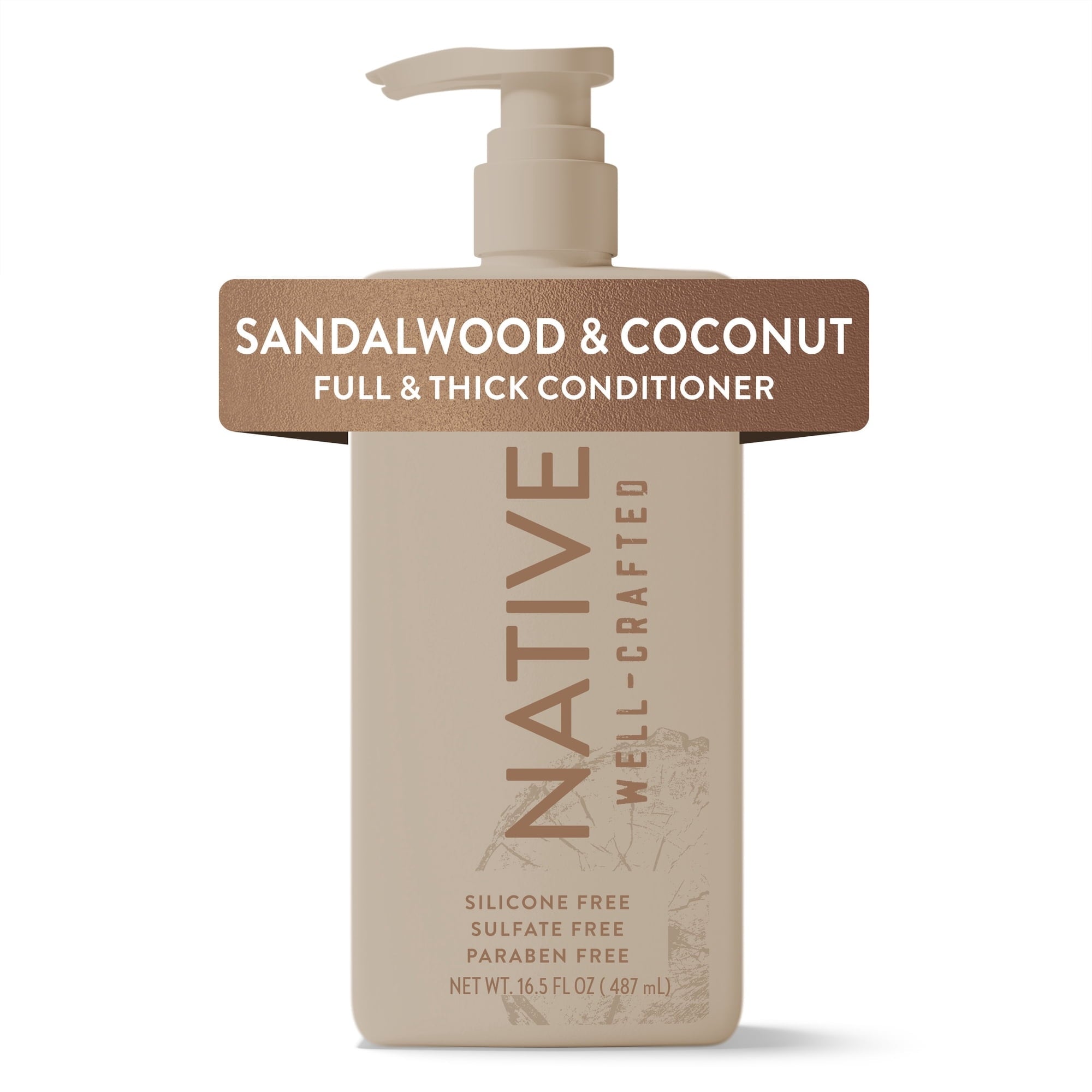 Native Full & Thick Men's Conditioner, Silicone and Sulfate Free, Sandalwood & Coconut, 16.5 fl oz