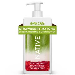 Native Limited Edition Strawberry Matcha Boba Shampoo and Conditioner Regimen