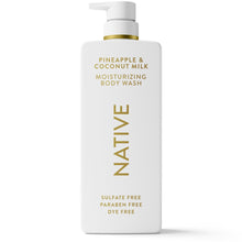Moisturizing body wash bottle with pump, pineapple & coconut milk