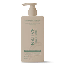 Native moisturizing shampoo bottle with pump, Sunset Cedar & Suede, 16.5 fl oz