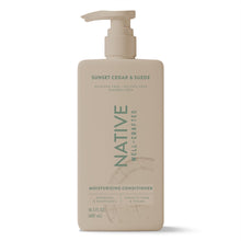 Native moisturizing conditioner bottle with pump, Sunset Cedar & Suede, 16.5 fl oz