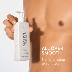 Native Shave Cream for Face & Body, Santal & Leather 7.6 fl oz