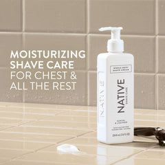 Native Shave Cream for Face & Body, Santal & Leather 7.6 fl oz