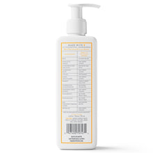 Shave cream bottle with pump, Native back ingredient label, espresso & woody maple