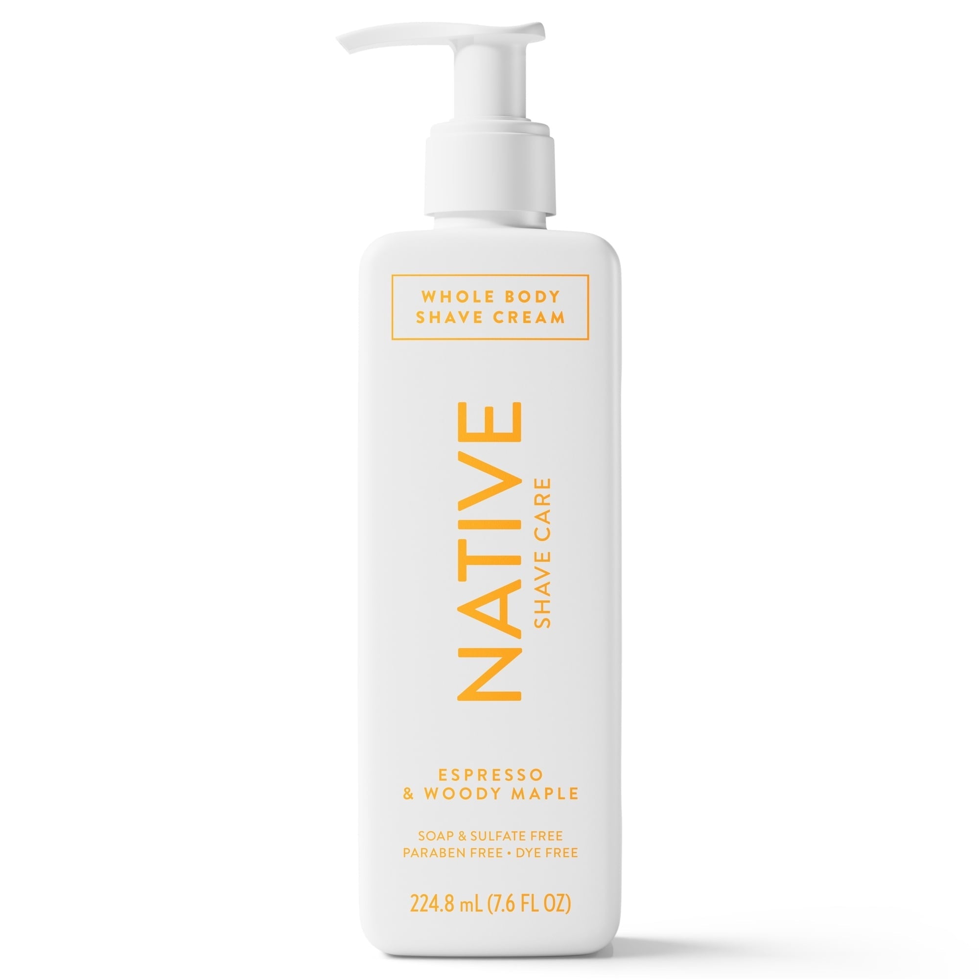 Native Shave Cream for Face & Body, Espresso & Woody Maple 7.6 fl oz
