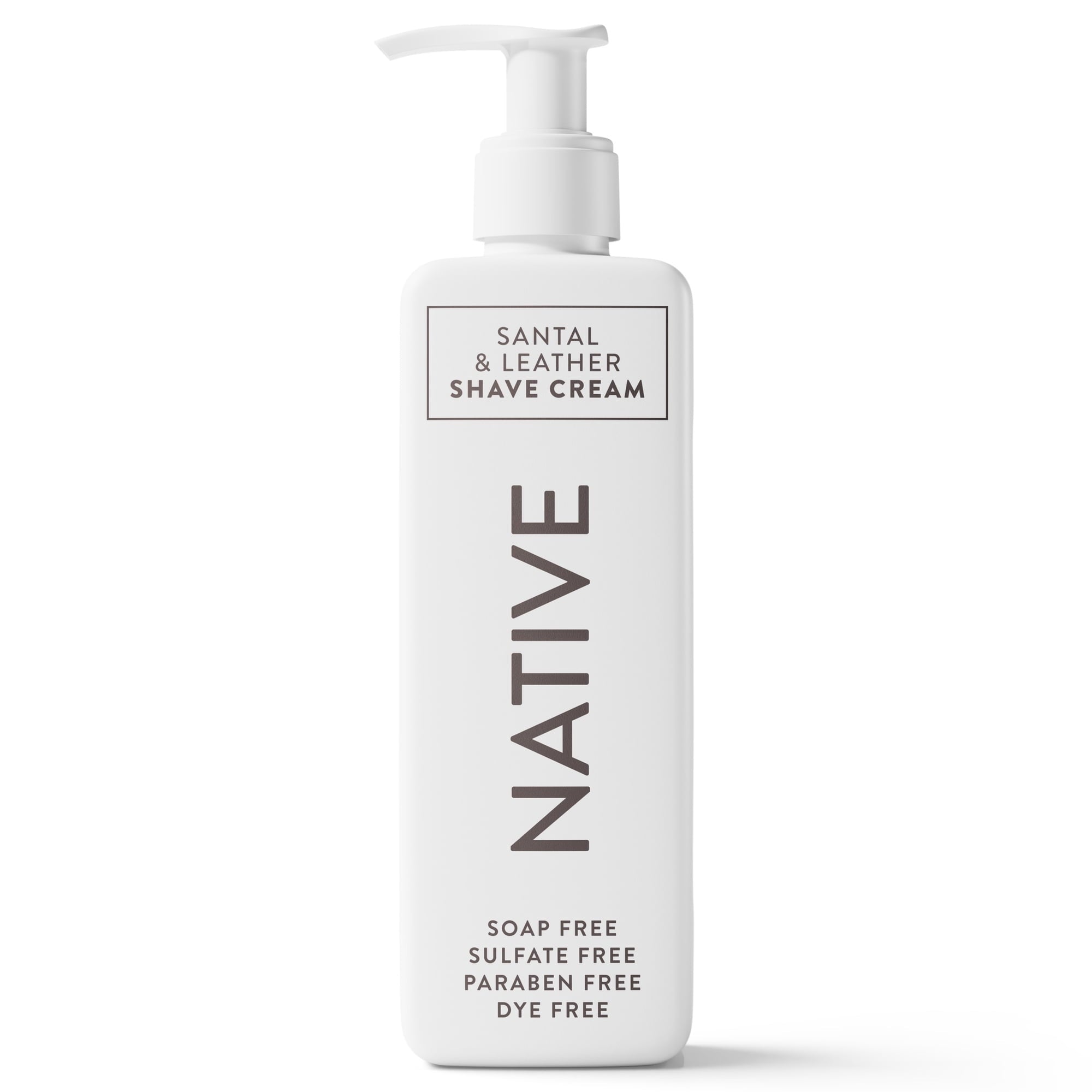 Native Shave Cream for Face & Body, Santal & Leather 7.6 fl oz