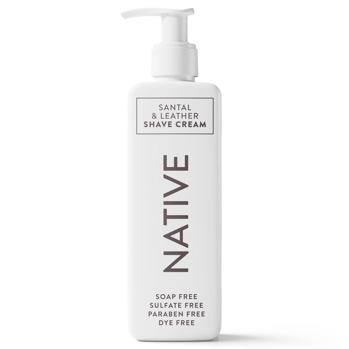 Native Shave Cream for Face & Body, Santal & Leather 7.6 fl oz