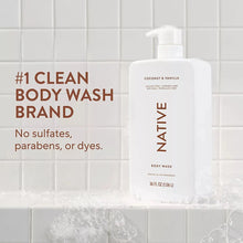 Coconut & vanilla nourishing body wash bottle with pump, 30 fl oz (1.06 L)