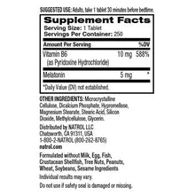 Natrol Time Release Melatonin supplement facts table with serving info