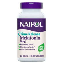Natrol Time Release Melatonin 5 mg bottle label