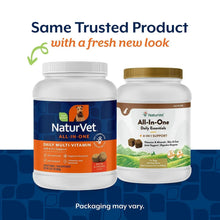 NaturVet daily multi-vitamin supplement bottle for dogs, front label on jar