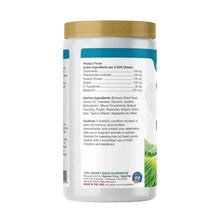 Dog calming soft chews supplement facts panel on product bottle back label