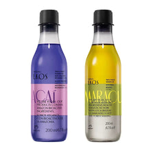Natura Ekos triple-phase shower oil duo, two bottles: purple & amber, 200 ml each