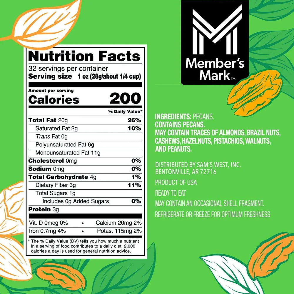 Member's Mark Natural Pecan Halves, 32 oz. - USA MEGA SHOP