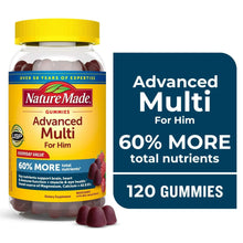 Nature Made multivitamin gummy bottle with yellow cap and dark red gummies
