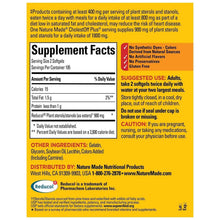 CholestOff Plus supplement facts panel on softgel bottle label.