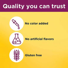 Multivitamin for Her quality icons: no color added, no artificial flavors, gluten free