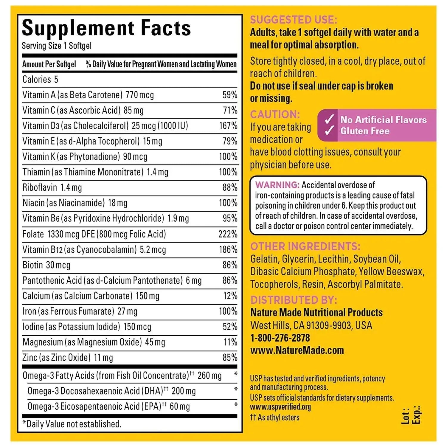 Nature Made Prenatal Multivitamin Softgels, 150 ct.