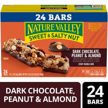 24-count box of chewy granola bars, dark chocolate peanut & almond, Nature Valley sweet & salty nut
