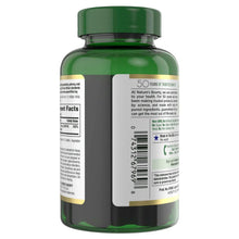 Vitamin D3 supplement bottle side label panel, green cap