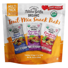 Nature's Garden organic trail mix snack pack multi pack showing three variety packs