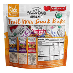 Nature's Garden Organic Trail Mix Snack Packs, Variety Pack, 1.2 oz, 24-count - USA MEGA SHOP