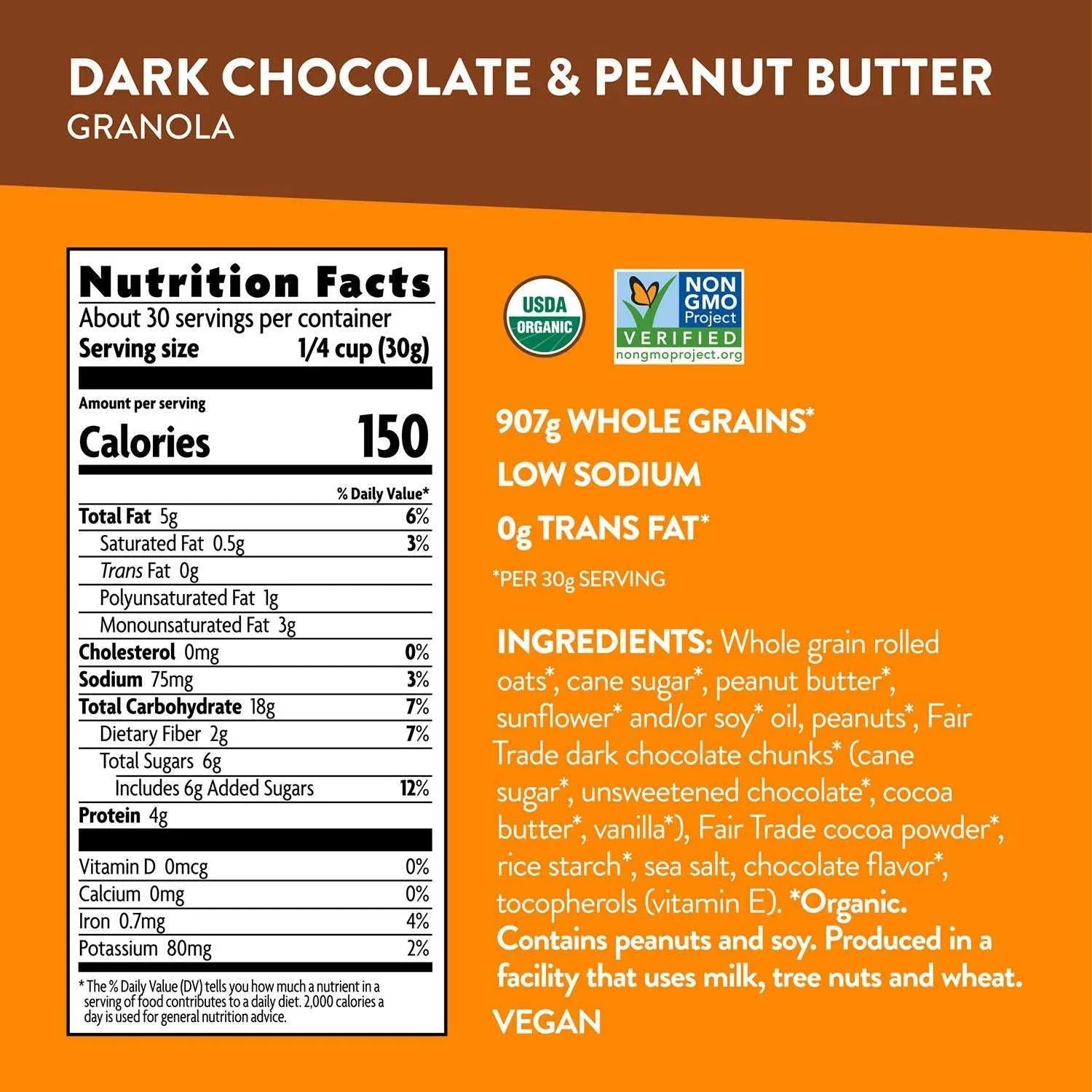 Nature's Path Love Crunch Organic Dark Chocolate & Peanut Butter Granola, 32 oz. - USA MEGA SHOP