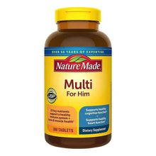 Multivitamin for men bottle with yellow cap and Nature Made Multi label, 300 tablets