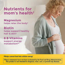 Pregnancy nutrition graphic listing magnesium, biotin, and 8 B vitamins