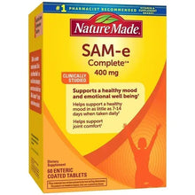 Nature Made SAM-e Complete 400 mg box side view, 60 coated tablets