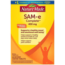Nature Made SAM-e Complete 400 mg box, 60 coated tablets